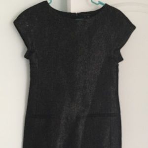 SOLD- Theory size 2 mini dress. Black and silver.